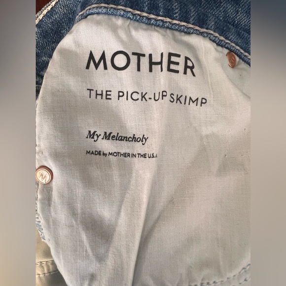 Mother Superior  The Pick Up Skimp Jeans In Melancholy Blue Size 24 - Picture 8 of 8